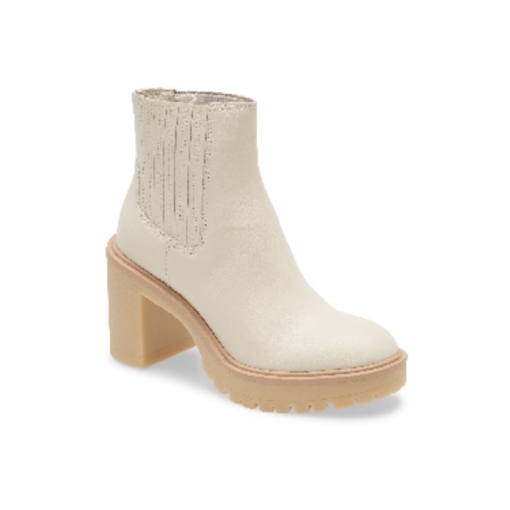 Dolce Vita Caster H2O waterproof lugsole pltform bootie Ivory Leather